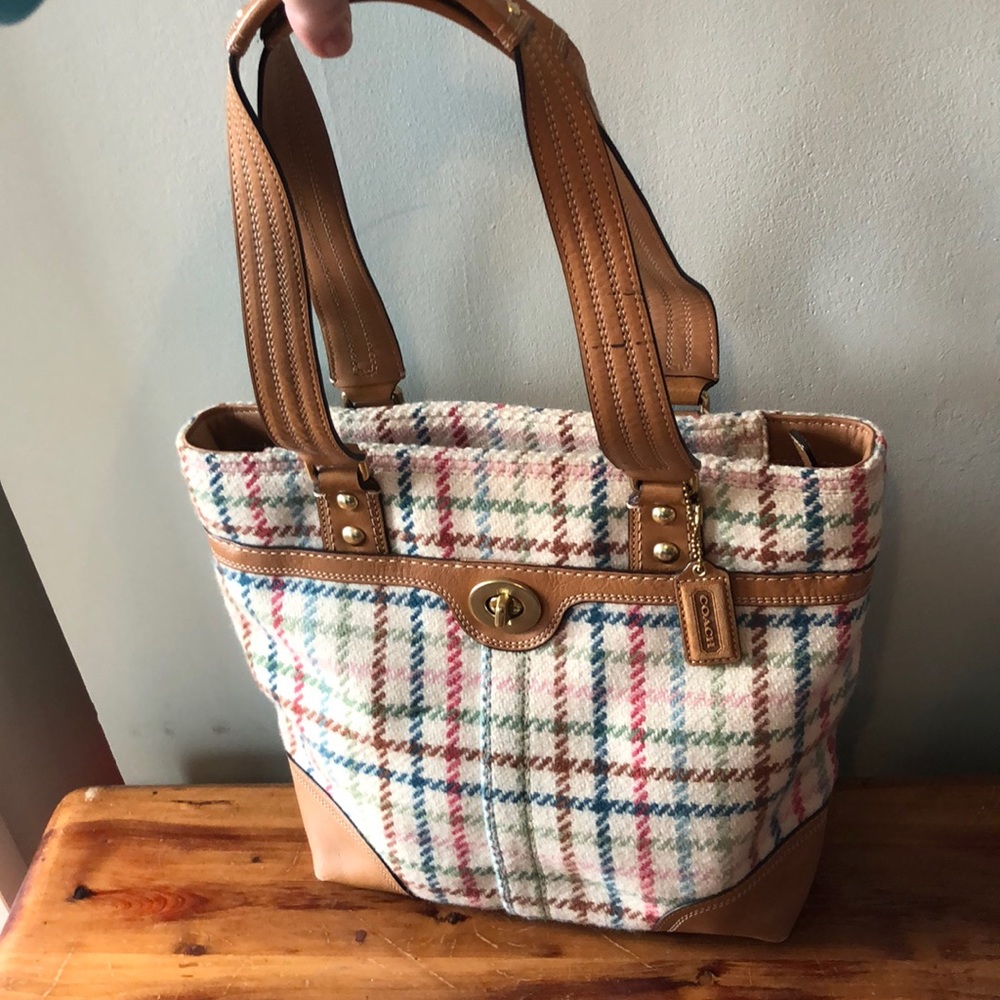 Vintage Wool Coach Purse